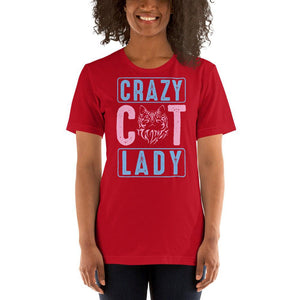 Crazy Cat Lady Short-Sleeve Unisex T-Shirt - White / XS - UPKIWI