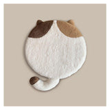 Cat Shape Memory Foam Seat Cushion - Brown and White - UPKIWI
