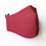 Comfortable and Adjustable Cotton Face Mask with replaceable PM2.5 Filter - Red - UPKIWI