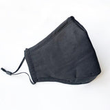 Comfortable and Adjustable Cotton Face Mask with replaceable PM2.5 Filter - Black - UPKIWI