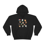 Meowvelous Christmas Cats Unisex Heavy Blend™ Hooded Sweatshirt - Black / S - UPKIWI