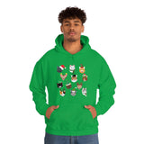 Meowvelous Christmas Cats Unisex Heavy Blend™ Hooded Sweatshirt - UPKIWI