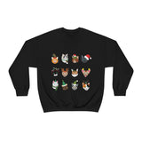 Meowvelous Christmas Cats Unisex Heavy Blend™ Crewneck Sweatshirt - S / Black - UPKIWI