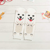 Cartoon Dog Breed Socks - Samoyed / Women's Shoe Size 5-10 - UPKIWI