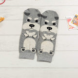 Cartoon Dog Breed Socks - Schnauzer / Women's Shoe Size 5-10 - UPKIWI