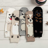 Cartoon Dog Breed Socks - 5 Pairs Pack / Women's Shoe Size 5-10 - UPKIWI