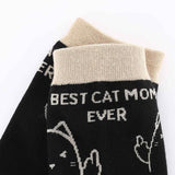 Best Cat Mom Ever Women's Crew Socks - UPKIWI