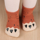 Chubby Paw Toddler Socks - S 0-2T / Brown - UPKIWI