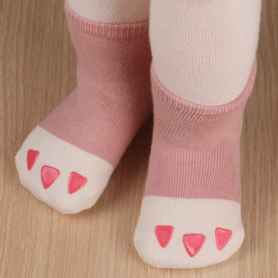 Chubby Paw Toddler Socks - M 2T-4T / Pink - UPKIWI