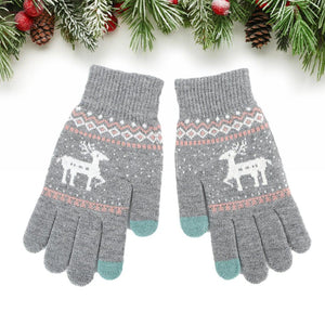 Winter Reindeer Touch Screen Gloves - UPKIWI