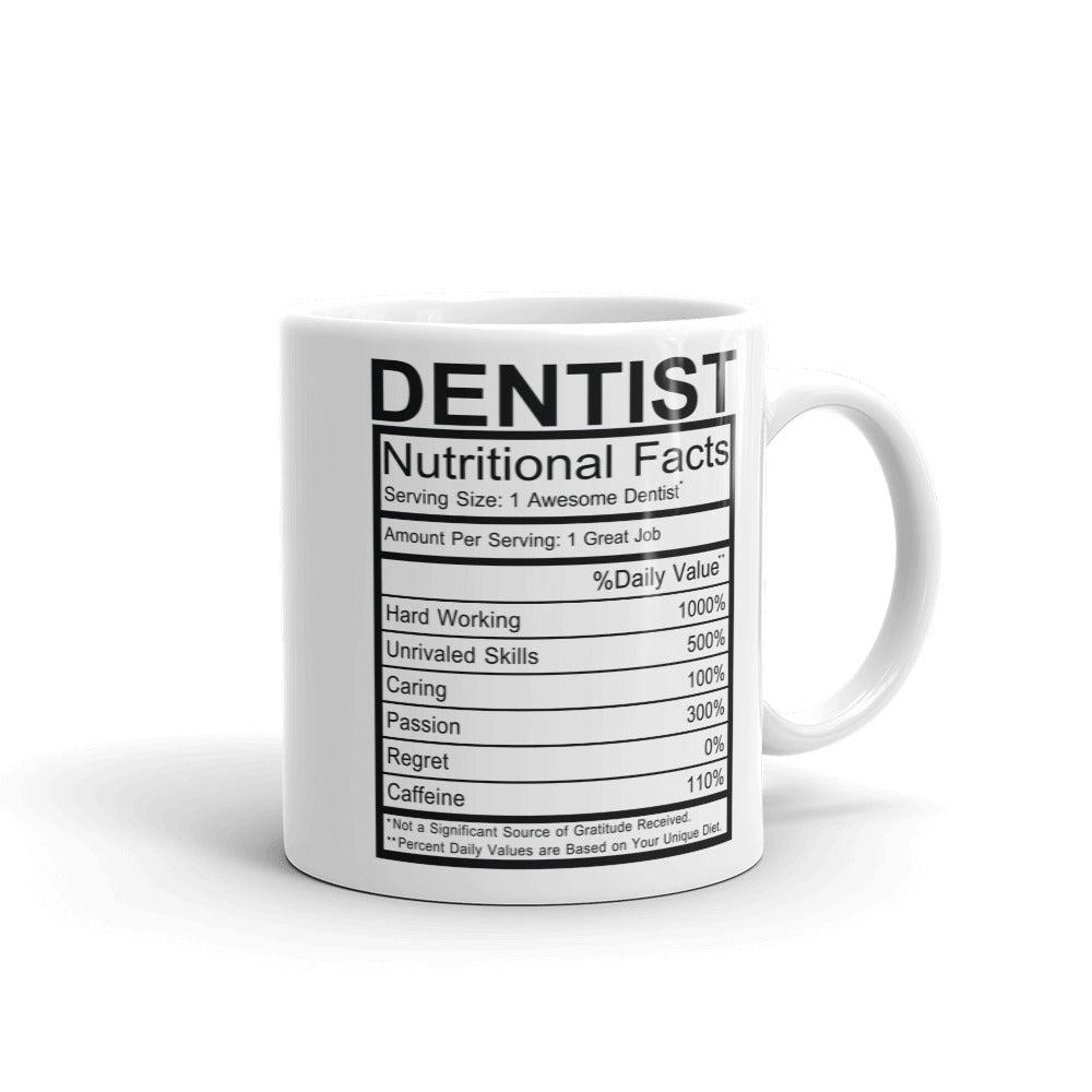 Dentist Nutrition Facts Mug - Default Title - UPKIWI