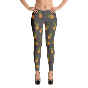 Pineapple Pattern All-Over Print Women's Leggings - XS - UPKIWI