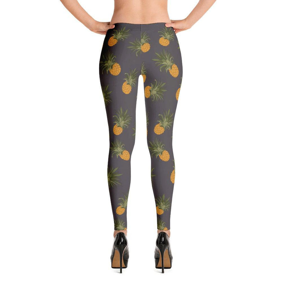 Pineapple Pattern All-Over Print Women's Leggings - UPKIWI