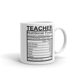Teacher Nutrition Facts Mug - Default Title - UPKIWI