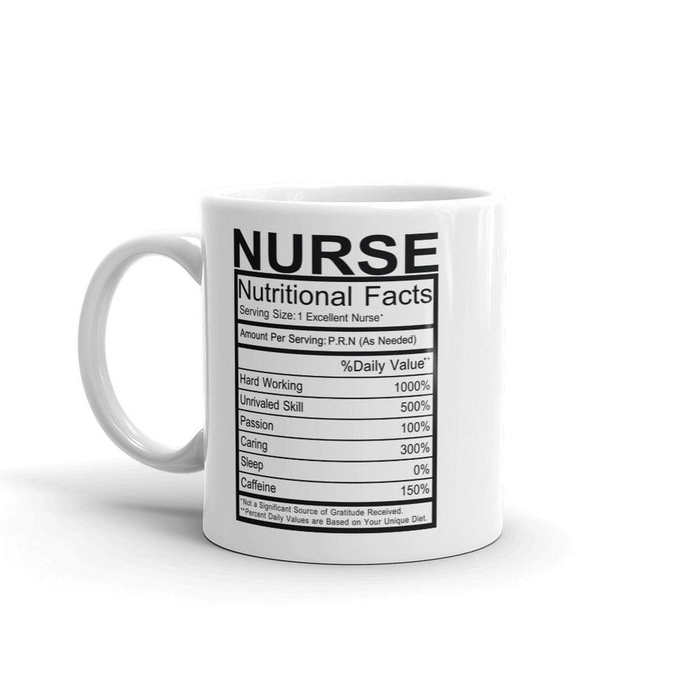 Nurse Nutrition Facts Mug - UPKIWI