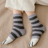Fluffy Cat Paw Fuzzy Fleece Socks - UPKIWI