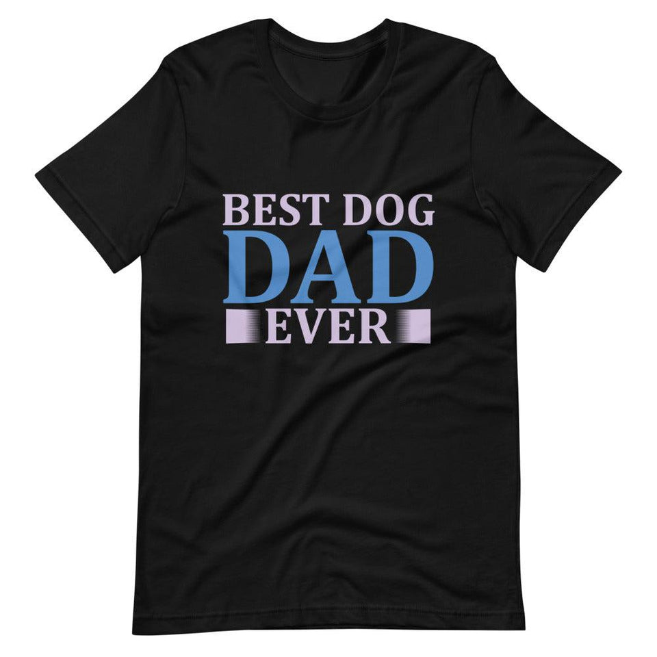 Best Dog Dad Ever Short-Sleeve Unisex T-Shirt - Black / XS - UPKIWI