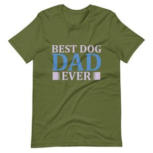 Best Dog Dad Ever Short-Sleeve Unisex T-Shirt - Olive / S - UPKIWI
