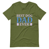 Best Dog Dad Ever Short-Sleeve Unisex T-Shirt - Olive / S - UPKIWI