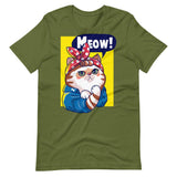 We Can Do Meow Short-Sleeve Unisex T-Shirt - Olive / S - UPKIWI