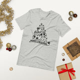 Cute Christmas Cat Tree Unisex t-shirt - UPKIWI